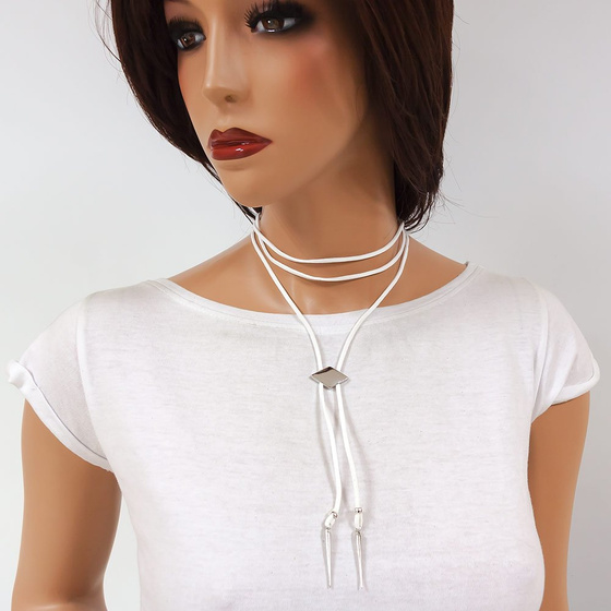 Choker przystrojenie biały