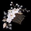 Ozdoba ślubna do włosów GRZEBYK ŚLUB kryształki kwiaty