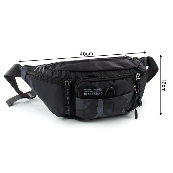 Torebka saszetka BIODRÓWKA NERKA męska POJEMNA SOLID PREMIUM BARDZO DUŻA