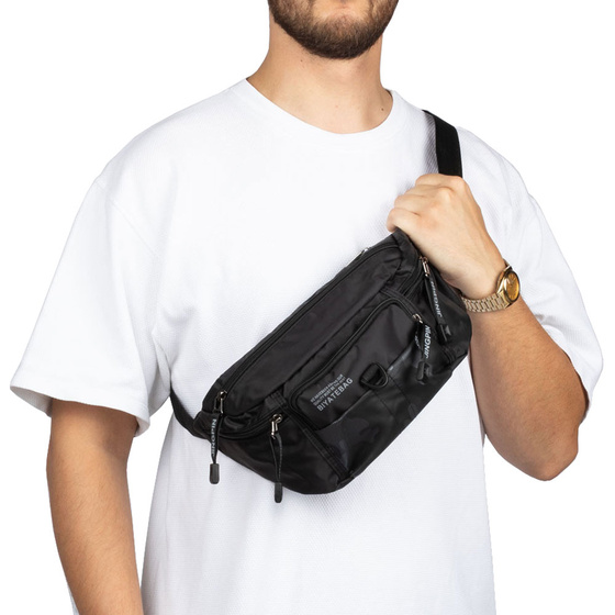 Torebka saszetka BIODRÓWKA NERKA męska POJEMNA SOLID PREMIUM BARDZO DUŻA