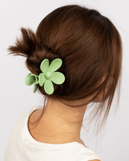 SPINKA DO WŁOSÓW duża klamra matowa klamerka żabka szczęka KWIAT